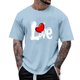 thumbnail image 1 of Tops para hombre, blusas y camisas de manga corta con cuello redondo para hombre, camisetas casuales con estampado de moda para hombre, blusa de manga corta, blusa de poliéster para hombre., 1 of 4