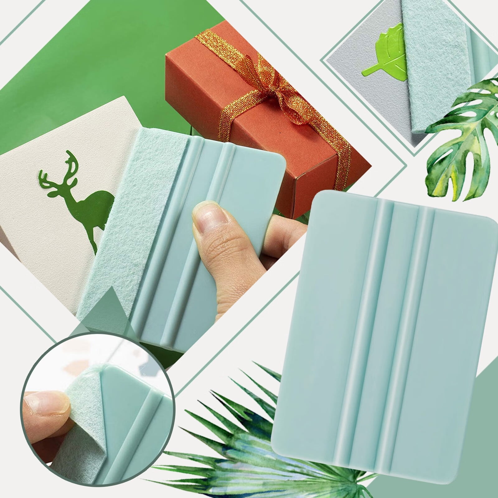 LBS Vinyl Applicator Craft Decal Scraper Tool Mint Squeegee 1Pcs/Pack Office&Craft&Stationery