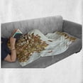 thumbnail image 6 of Tree of Life Soft Flannel Fleece Blanket, Autumn Season Fall Shady Deciduous Oak Leaves in Park Countryside Artwork, Cozy Plush for Indoor and Outdoor Use, 50" x 60", Umber Redwood, by Ambesonne, 6 of 6