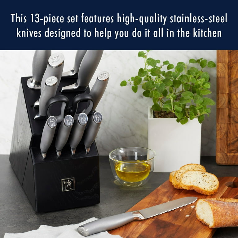 Stainless Steel 13-Piece Knife Block Cutlery Set