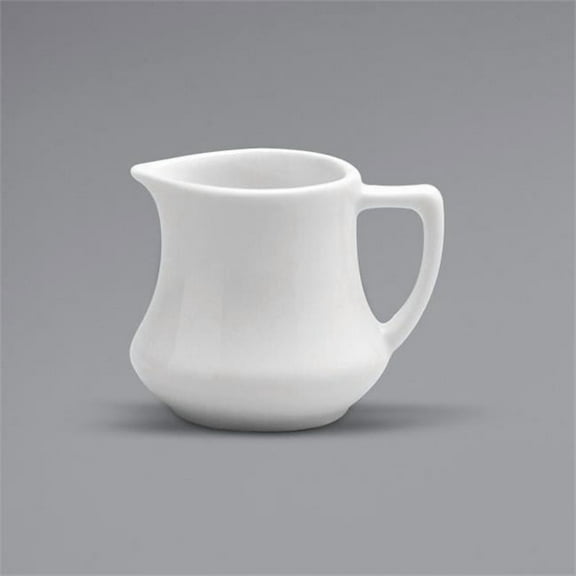 Buffalo F8010000802 4.5 oz Bright White Ware Porcelain Creamer with Handle