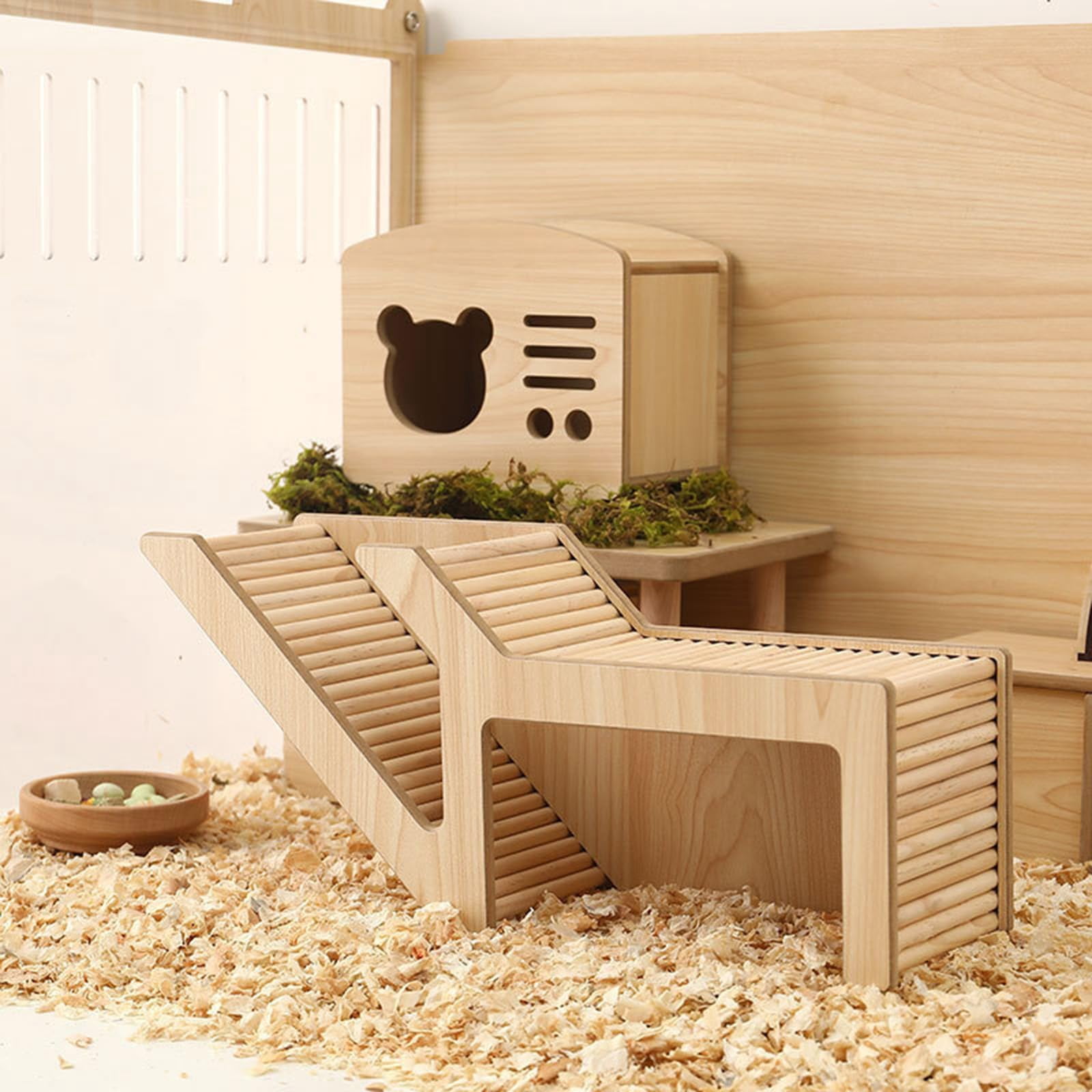 Hamster Climbing Ladder Tunnel Hideouts Place Platform For Gerbil And Dwarf Hamster Comfortable Exercise Accessory