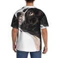 thumbnail image 3 of Kdxio Men's Hawaiian Shirt for Men Short Sleeve Shirt Black And White Boston Terrier Summer Casual Holiday Beach Button Down T-Shirts, 3 of 5