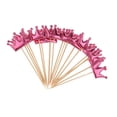 thumbnail image 1 of Adorno para cupcakes, 20 unidades, diseño de corona, para muffins 20 piezas corona rosa roja, 1 of 9