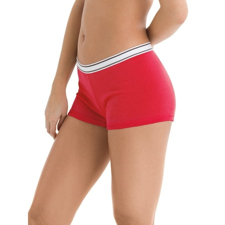 Hanes Women's Cool Comfort Cotton Sporty Boy Brief, 6-Pack, Size (Best Cotton Boyshort Panties)