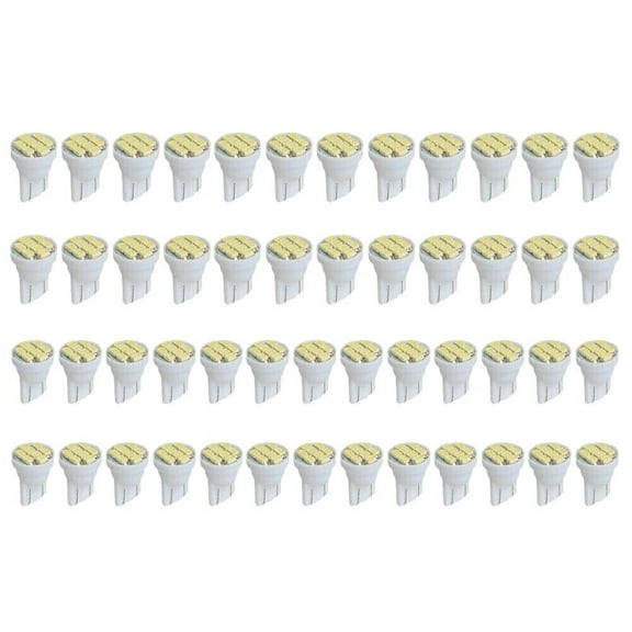 50 PCS T10 8SMD Bright White LED Interior Light Bulbs W5W 194 158 168 2825 6000K