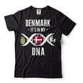 thumbnail image 2 of Denmark Patriotic Shirt Denmark National Flag Tee Shirt Denmark Gifts Danish Gift Ideas (4X-Large Military Green), 2 of 6