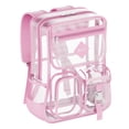 thumbnail image 3 of Contixo Clear Stadium Backpack - Premium PVC Transparent Bookbag for Concerts, Events, Venues, Pink, 3 of 8