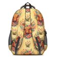 thumbnail image 3 of Highland Cow and Flower Print Backpack for School, Cute School Bag with Adjustable Shoulder Straps and Padded Back, 16.9"x12.6"x5.9", 3 of 5