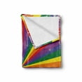 thumbnail image 2 of Pride Soft Flannel Fleece Throw Blanket, Radial Vintage Style Scratched Backdrop for Homosexual Gay Lesbian Couples Print, Cozy Plush for Indoor and Outdoor Use, 50" x 70", Multicolor, by Ambesonne, 2 of 6