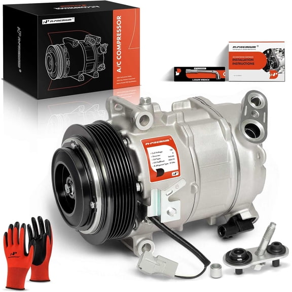 A-Premium Air Conditioner AC Compressor with Clutch Compatible with Jeep Cherokee 2014-2017 2019-2020 3.2L & Chrysler 200 2015-2017 3.6L