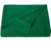 Ntbay Natural Bamboo Cable Knit Toddler Blanket, Soft and Cooling Touch Baby Blanket, 30" x 40", Green