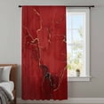 thumbnail image 4 of Red Marble Texture Sheer Curtains 72 Inches Long, Vintage Minimalism Abstract Ombre Art Light Filering Curtains, Breathable Simi Curtain Privacy Drapes for Living Room Bedroom Window Treatment, 4 of 9