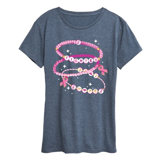 Instant Message - Breast Cancer Charm Bracelets Short Sleeve Graphic T-Shirt