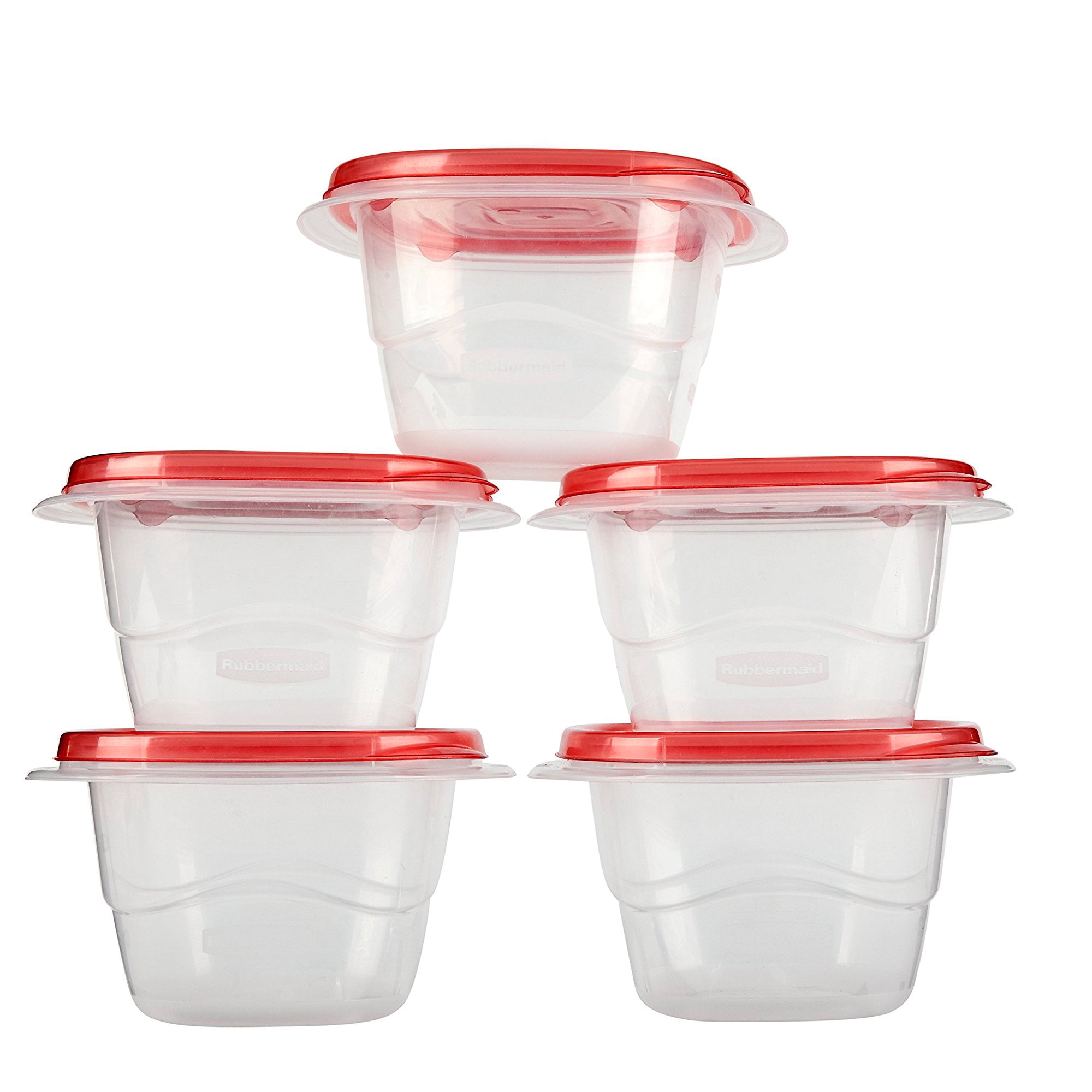RUBBERMAID TAKEALONGS 2.1 CUP MINI DEEP SQUARE PACK OF 5 NEW