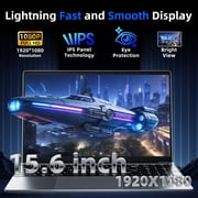 SGIN 15.6in Laptop 6GB DDR4 128GB SSD Laptop AI, Windows 11 with 4-Core Intel Celeron Laptop Computer, 1-yr Office 365, FHD 1920*1080