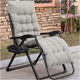 thumbnail image 2 of COSMOS Outsunny Zero Gravity Lounge Chair, Reclining Patio Chair with Padded Cushion & Side Tray, Steel Frame for Indoor Outdoor Use, Gray, 2 of 9
