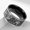 Black, variant on Rings for Men Women Silver Stainless Steel Band Biker Jewelry Black Odin's Raven-Silver-12