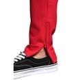 thumbnail image 6 of G-Style USA Men's Hip Hop Slim Fit Track Pants - Athletic Jogger with Side Stripe - Red/Black - 2X-Large, 6 of 6