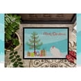 thumbnail image 3 of Pink and White Chinchilla Merry Christmas Door Mat, 3 of 4