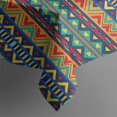 thumbnail image 5 of Colorful Geometric Striped Pattern Square Tablecloth,Waterproof Square Table Cover,Wipeable Spillproof Washable Table Cover for Home Kitchen Party Decor 60"x60"(152x152cm), 5 of 6