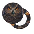 thumbnail image 2 of Disketp Classical Style Brown Owl Funda Redonda para Taburete, Funda de Cojín para Silla de Bar Suave y Elástica-13 inch, 2 of 7
