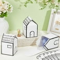 thumbnail image 4 of 25 cajas de regalo con forma de casa de 8,4 x 8,4 x 14 cm, de papel blanco, para dulces, cajas de cartón para bodas, baby showers, fiestas de cumpleaños., 4 of 9