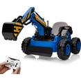 thumbnail image 2 of Luku 12V Kids Ride On Excavator Digger Truck with Remote Control, Electric Arm, Birthday Gift, Blue, 2 of 6