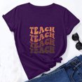 thumbnail image 2 of Teacher Shirt Women Teaching Tshirt Alphabet Graphic Short Sleeve Basic Tee Tops Kindergarten Teachers Gift T-Shirt A2, 2 of 6