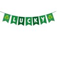 thumbnail image 2 of JeashCHAT St. Patrick's Day Green Shamrock Lucky Banner Garland Clover Garland Banner St. Patrick's Day Party Decorations for Irish Lucky Day Party Supplies, 2 of 3