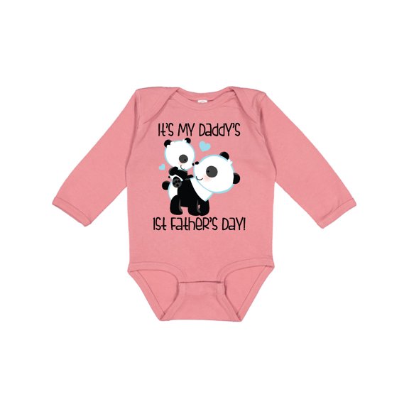 Inktastic My Daddy's 1st Fathers Day Boys Long Sleeve Baby Bodysuit