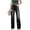 Black, variant on LYMAYTER Women Flare Jeans Skinny Microflared Denim Pants for S-2XL Fashion High Waisted Female Flare Jeans with Pockets