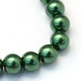 thumbnail image 5 of U8MO 31.4" Baking Painted Pearlized Glass Pearl Round Bead Smooth Loose Spacer 4~10mm-#DarkGreen-6~7mm-145pcs, 5 of 5