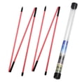 thumbnail image 1 of Golf Alignment Sticks 2 Sets 48inch Alignment Practice Rods Collapsible 6 Colors Golf Alignment Sticks Golf Swing Training Tools Red, 1 of 6