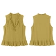 thumbnail image 4 of Babysbule Women's Sleeveless V Neck Ruffle Trim Cotton Tank Top Casual Peplum Blouse for Summer Daily Wear Vacation Dating, 4 of 9