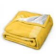 thumbnail image 3 of ZNDUO Lightweight Microfiber Bed Blanket, Simple Yellow Small Fresh Pattern Super Soft Flannel Cozy Throw Blankets, 60"x50", 3 of 8