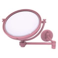 thumbnail image 6 of 8-in Wall Mounted Extending Make-Up Mirror 4X Magnification with Groovy Accent in Brushed Bronze, 6 of 11