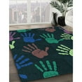 thumbnail image 3 of Ahgly Company Machine Washable Indoor Rectangle Transitional Midnight Gray Area Rugs, 7' x 9', 3 of 7