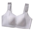thumbnail image 5 of Plus Wireless Minimizer Bra for Women, Full Coverage Supportive Comfort Bra, Adjustable Wide Shoulder Straps Design | VerBelle,Gray 2XL, 5 of 6