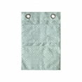 thumbnail image 1 of Geometric Hanging Pocket Organizer, Monochrome Pattern with Abstract Style Nested Symmetric Rhombuses, Printed Polyester Storage Bag with Pockets, 14" x 20", Seafoam and White, 1 of 2