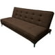 thumbnail image 3 of Sofa Cama Reclinable El Bazar Store Zeus Chocolate Lino Futon 3 posiciones Abotonado Sala, 3 of 7