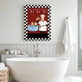 thumbnail image 5 of Canvas Wall Art Chef Kitchen Canvas Art Print Gourmet Black White Buffalo Plaid Pictures Wall Decor for Living Room Bedroom Artwork Decorations Stretched Framed Ready to Hang 22"x28", 5 of 9