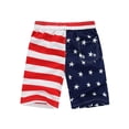 thumbnail image 2 of Boys' American Flag Swim Trunk, Little Kids 4th of July Swimsuit for Boys, Quick Dry Beach Shorts Summer Boardshorts, 2 of 8