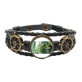 thumbnail image 1 of Pulsera marina tejida en cuero Lotus Lago, 1 of 4