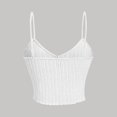 thumbnail image 5 of Kaemgyyd Cami Tops for Women Casual Solid Knit Ribbed Cropped Shirt Sleeveless Spaghetti Strap V Neck Slim Tunic Tee, 5 of 5