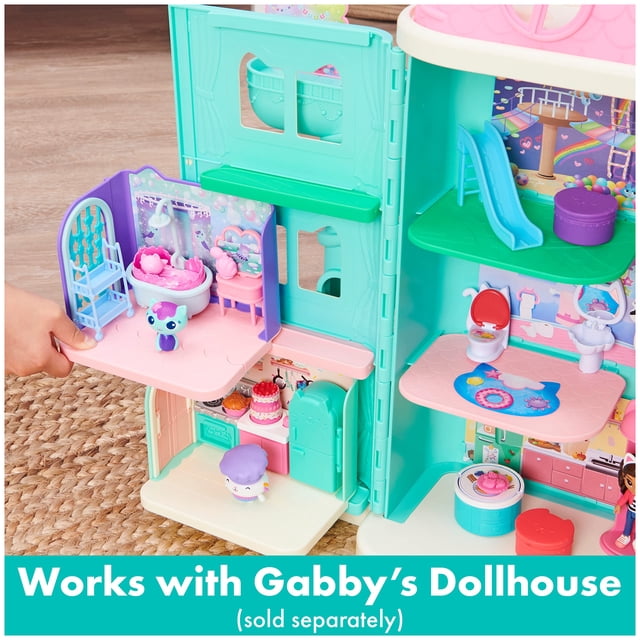 Gabby's Dollhouse, Primp and Pamper Bathroom con figura de mercat, 3 accesorios, 3 muebles Gabby's Dollhouse Gabby's Dollhouse