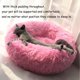 thumbnail image 2 of Modern Soft Plush Round Pet Bed for Cats or Small Dogs, Mini Medium Sized Dog Cat Bed Self Warming Autumn Winter Indoor Snooze Sleeping Cozy Kitty Teddy Kennel (20'' D x 8'' H, Light Grey), 2 of 5