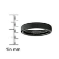 thumbnail image 4 of Men Women Basic Black Tungsten Wedding Ring 4mm Matte Finish pipe-cut Comfort Fit 9, 4 of 4
