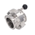 thumbnail image 1 of Sanitary Butterfly Valve, Stainless Steel Butterfly Tri Valve Manual Handle Rust Resistant Quick Connection  for Chemical OD 76mm / 2.99in, 1 of 7