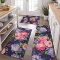 thumbnail image 2 of Pioneer Flower Floral Print Pattern Kitchen Rugs Sets Of 3,Kitchen Runner Rugs Non Skid Washable,Decorative Kitchen Floor Mats for Kitchen,Sink,Laundry,17"x30"+ 17"x47" + 17"x59", 2 of 6